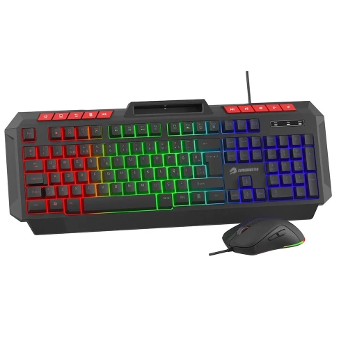 GAMEBOOSTER KM-11B KNİGHT SİYAH KLAVYE MOUSE SET
