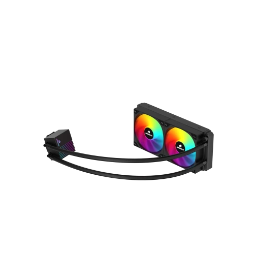 GAMEBOOSTER PRIME P240B RAİNBOW FANLI LGA1700/AM5 UYUMLU 240MM CPU SIVI SOĞUTMA SİSTEMİ (SİYAH)