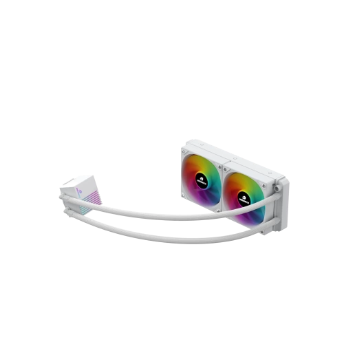 GAMEBOOSTER PRIME P240W RAİNBOW FANLI LGA1700/AM5 UYUMLU 240MM CPU SIVI SOĞUTMA SİSTEMİ (BEYAZ)