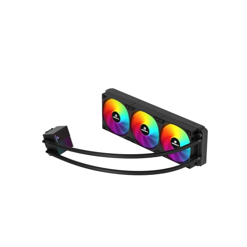 GAMEBOOSTER PRIME P360B RAİNBOW FANLI LGA1700/AM5 UYUMLU 360MM CPU SIVI SOĞUTMA SİSTEMİ (SİYAH)