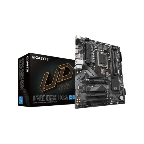 Gigabyte B760 DS3H DDR5 7600 MHz (OC) PCI-E Gen4 M.2 USB 3.2 DP HDMI 1G LAN ATX Soket 1700