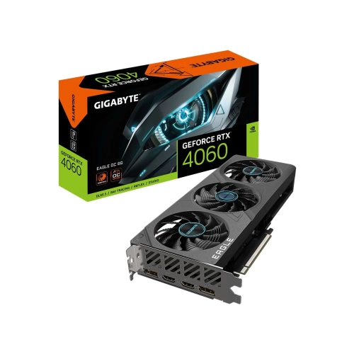 Gigabyte Geforce Rtx 4060 Eagle 8g GV-N4060EAGLE Oc-8gd Gddr6 128BIT DX12 Dlss 3 Gaming (Oyuncu) Ekran Kartı