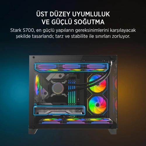 JAMES DONKEY STARK S700 650W SIYAH GAMING KASA