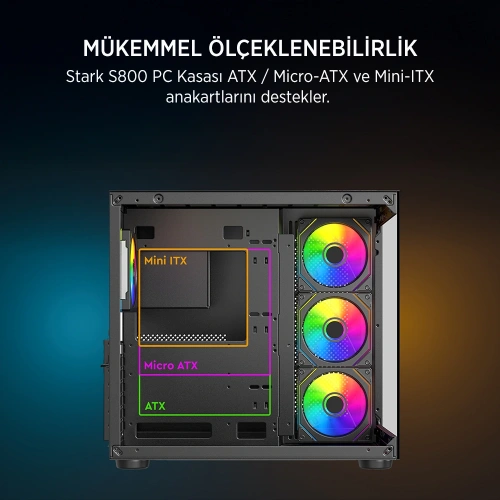 JAMES DONKEY STARK S800 4X ARGB BLACK KASA 750W