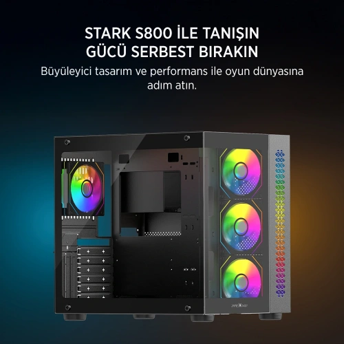 JAMES DONKEY STARK S800 4X ARGB BLACK KASA 650W