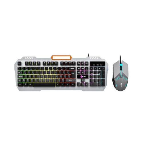 LECOO CM107 USB KABLOLU RAİNBOW AYDINLATMALI TÜRKÇE Q OYUNCU KLAVYE & MOUSE SETİ SİYAH
