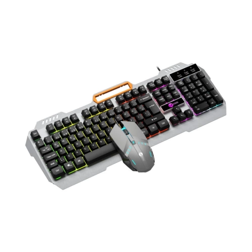 LECOO CM107 USB KABLOLU RAİNBOW AYDINLATMALI TÜRKÇE Q OYUNCU KLAVYE & MOUSE SETİ SİYAH