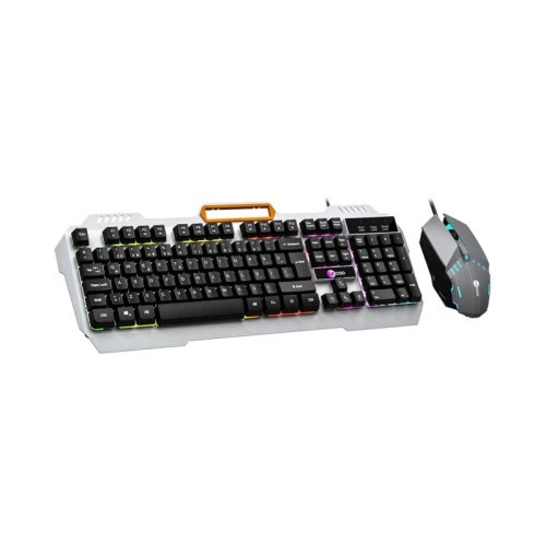 LECOO CM107 USB KABLOLU RAİNBOW AYDINLATMALI TÜRKÇE Q OYUNCU KLAVYE & MOUSE SETİ SİYAH