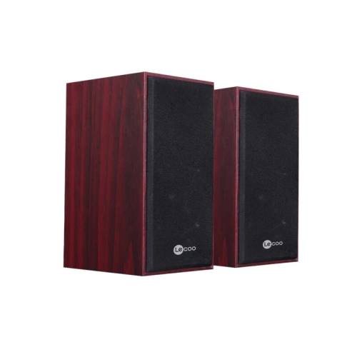 LECOO DS105 KABLOLU USB + 3.5MM JACK GİRİŞLİ 6W STEREO MASAÜSTÜ AHŞAP HOPARLÖR