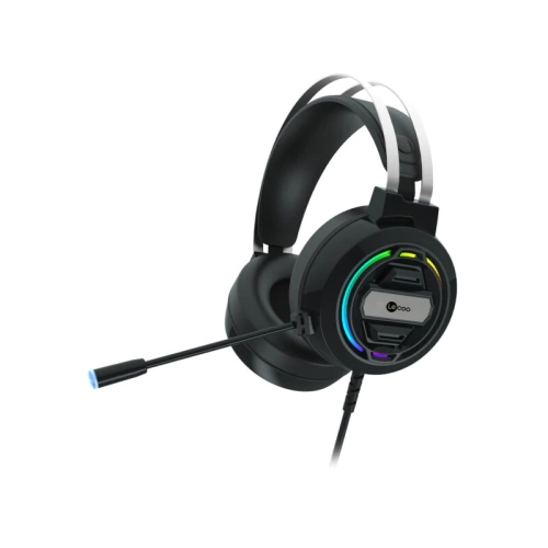 LECOO HT401 KABLOLU 3.5MM JACK + USB KULAK ÜSTÜ RGB LED AYDINLATMALI GAMİNG KULAKLIK SİYAH