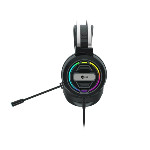 LECOO HT401 KABLOLU 3.5MM JACK + USB KULAK ÜSTÜ RGB LED AYDINLATMALI GAMİNG KULAKLIK SİYAH