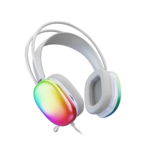 LECOO HT409 KULAK ÜSTÜ USB2.0 RGB LED AYDINLATMALI KABLOLU GAMİNG KULAKLIK BEYAZ