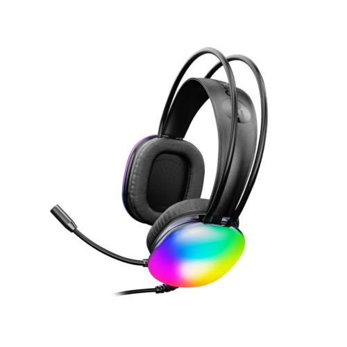 LECOO HT409 KULAK ÜSTÜ USB2.0 RGB LED AYDINLATMALI KABLOLU GAMİNG KULAKLIK SİYAH