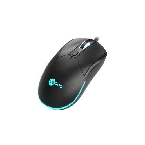 LECOO MS120 USB KABLOLU 2400DPI 4 TUŞLU RGB LED AYDINLATMALI OPTİK GAMİNG MOUSE SİYAH