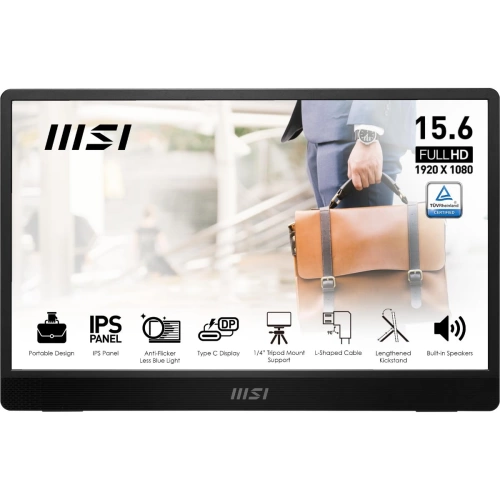 MSI 15.6 PRO MP161 E2 1920x1080 (FHD) 16:9 FLAT IPS 60HZ 4MS ADAPTIVE-SYNC PORTATIF MONITOR