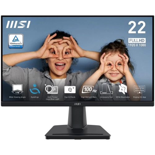 MSI 21.45 PRO MP225V 1920x1080 (FHD) 16:9 FLAT VA 100HZ 1MS ADAPTIVE-SYNC MONITOR