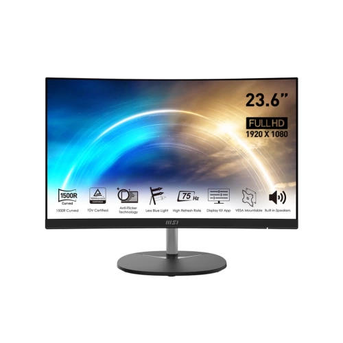 MSI 23.6 PRO MP241CA 1920x1080 (FHD) 16:9 CURVE 1500R VA 75HZ 1MS FREESYNC MONITOR