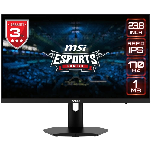 MSI 23.8 G244F 1920x1080 (FHD) 16:9 FLAT RAPID IPS 170HZ 1MS FREESYNC PREMIUM GAMING MONITOR