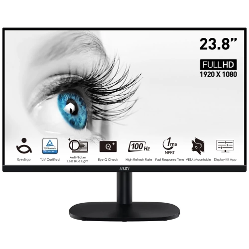 MSI 23.8 PRO MP245V 1920x1080 (FHD) 16:9 FLAT VA 100HZ 1MS ADAPTIVE-SYNC MONITOR
