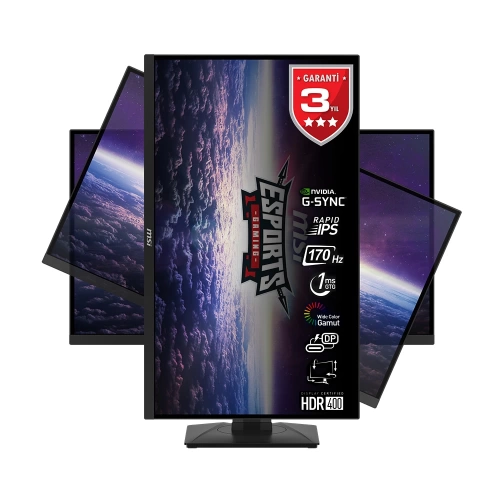 MSI 27 G274QPF QD 2560x1440 (WQHD) 16:9 FLAT RAPID IPS 170HZ 1MS G-SYNC COMPATIBLE PIVOT GAMING MONITOR