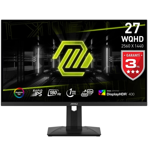 MSI 27 MAG 274QRF QD E2 2560x1440 (WQHD) 16:9 FLAT RAPID IPS 180HZ 1MS ADAPTIVE-SYNC GAMING MONITOR
