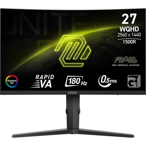 MSI 27 MAG 275CQRF QD 2560x1440 (WQHD) 16:9 CURVE 1000R RAPID VA 170HZ 1MS ADAPTIVE-SYNC GAMING MONITOR