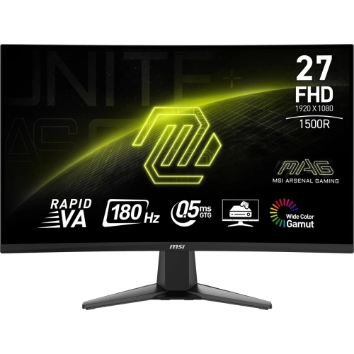 MSI 27 MAG 27C6F 1920x1080 (FHD) 16:9 CURVE 1500R VA 180HZ 1MS ADAPTIVE-SYNC GAMING MONITOR
