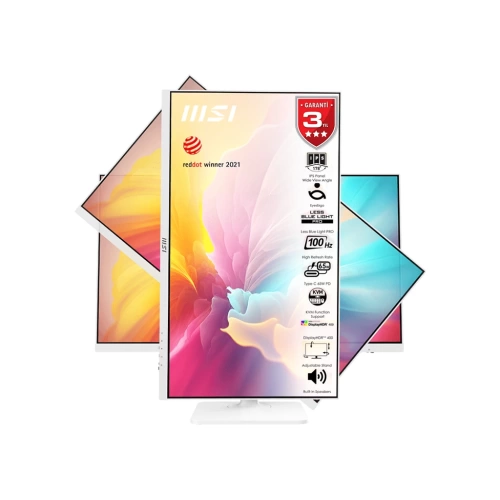 MSI 27 MODERN MD272QXPW 2560x1440 (WQHD) 16:9 FLAT IPS 100HZ 1MS ADAPTIVE-SYNC PIVOT BEYAZ TYPE-C MONITOR