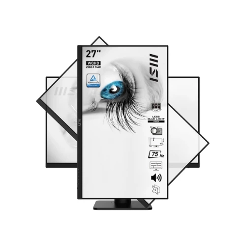 MSI 27 PRO MP273QP 2560x1440 (WQHD) 16:9 FLAT IPS 75HZ 1MS FREESYNC PIVOT MONITOR
