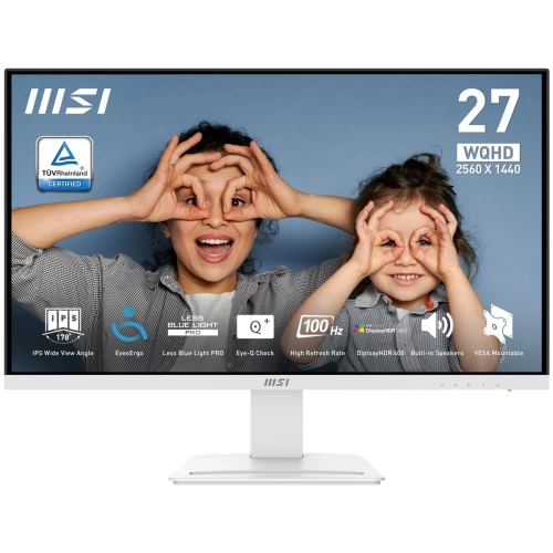 MSI 27 PRO MP273QW E2 2560x1440 (WQHD) 16:9 FLAT IPS 100Hz 1MS ADAPTIVE-SYNC BEYAZ MONITOR