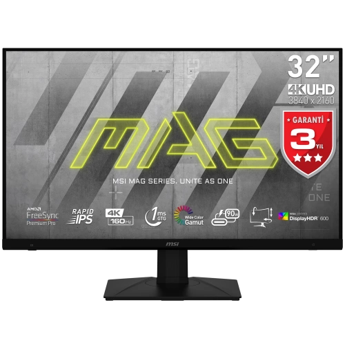 MSI 32 MAG 323UPF 3840x2160 (UHD) 16:9 FLAT RAPID IPS 160HZ 1MS FREESYNC PREMIUM PRO PIVOT GAMING MONITOR