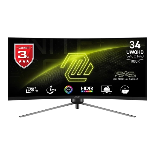 MSI 34 MAG 345CQR CURVED VA 3440X1440 (UWQHD) 21:9 180HZ 1MS GAMING MONITOR