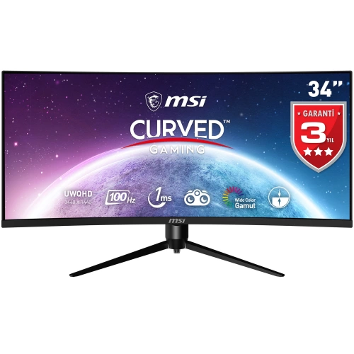 MSI 34 MAG342CQPV 3440x1440 (UWQHD) 21:9 CURVE 1500R VA 100HZ 1MS ADAPTIVE-SYNC GAMING MONITOR
