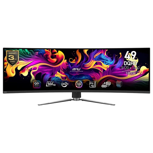 MSI 49 MPG 491CQPX QD-OLED 5120x1440 (DQHD) CURVE 1800R QD-OLED 240HZ 0.03MS ADAPTIVE-SYNC GAMING MONITOR