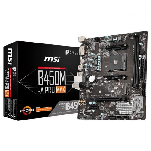 MSI B450-A PRO MAX AM4 DDR4 3466(OC) VGA DVI HDMI M.2 USB3.1 ATX