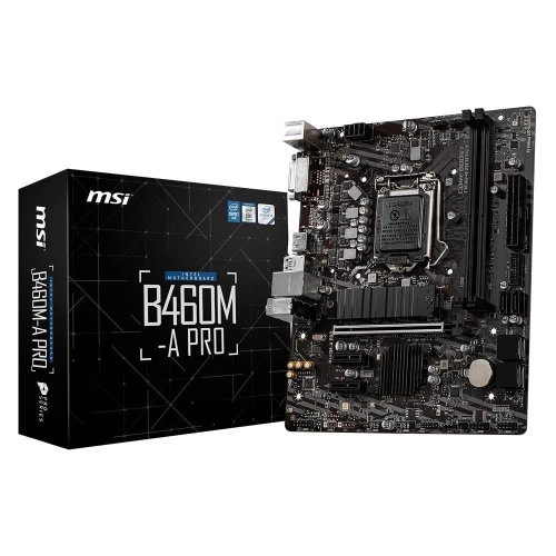 MSI B460M-A PRO SOKET 1200 DDR4 2933 DVI HDMI M.2 USB 3.2 MATX