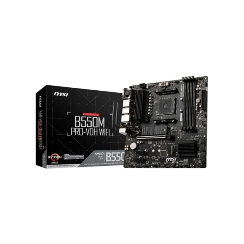 MSI B550M PRO-VDH WIFI AM4 DDR4 4400(OC) HDMI DVI VGA M.2 USB3.2 WIFI MATX