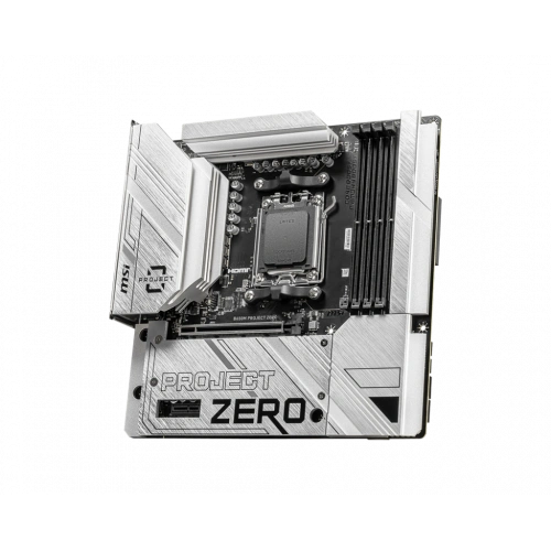 MSI B650M PROJECT ZERO AM5 DDR5 7600MHZ(OC) HDMI DP M.2 USB3.2 2.5G LAN WI-FI 6E mATX