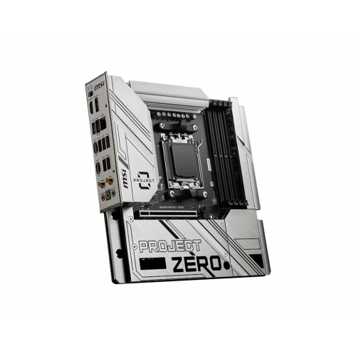 MSI B650M PROJECT ZERO AM5 DDR5 7600MHZ(OC) HDMI DP M.2 USB3.2 2.5G LAN WI-FI 6E mATX
