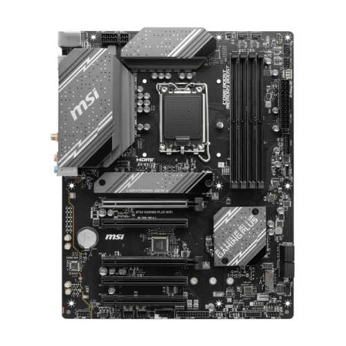 MSI B760M GAMING PLUS WIFI SOKET 1700 DDR5 6800(OC) PCI-E M.2 USB3.2 HDMIDP 1X 2.5G LAN WI-FI 6E MATX