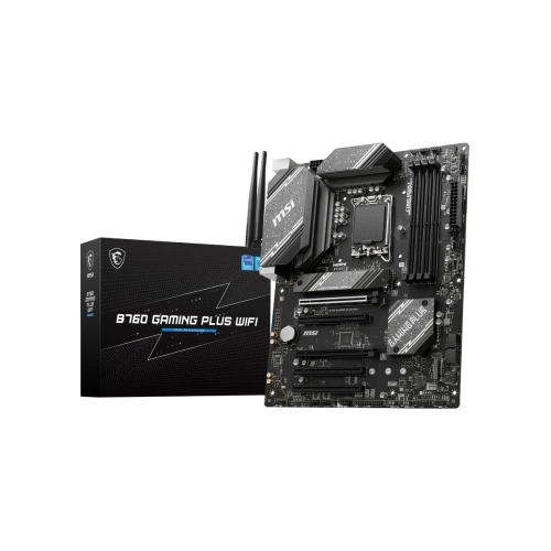 MSI B760M GAMING PLUS WIFI SOKET 1700 DDR5 6800(OC) PCI-E M.2 USB3.2 HDMIDP 1X 2.5G LAN WI-FI 6E MATX