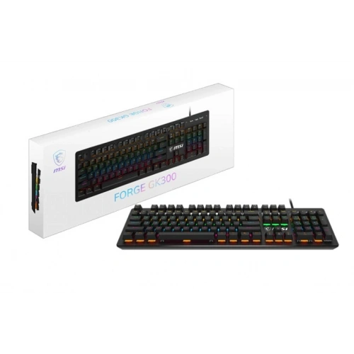 MSI FORGE GK300 RED SWITCH RGB MEKANIK GAMING KLAV