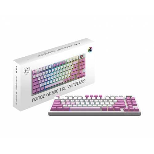 MSI FORGE GK600 TKL W VIOLET TR GAMING KLAVYE