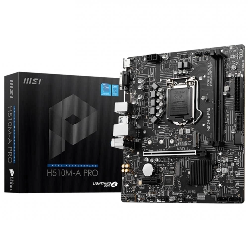MSI H510M-A PRO SOKET 1200 DDR4 3200 PCI-E GEN 4 M.2 USB3.2 1X 1G LAN MATX