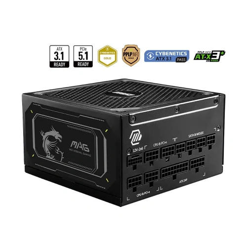 MSI MAG A1000GL PCIE5 II 1000W 80+ GOLD SİYAH FULL MODULER GÜÇ KAYNAĞI