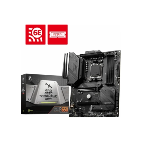 MSI MAG B650 TOMAHAWK WIFI AM5 DDR5 6600MHZ(OC) HDMI DP M.2 USB3.2 2.5G LAN WIFI 6E ATX