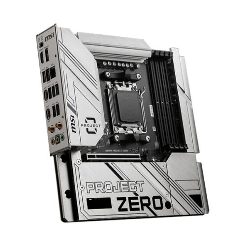 MSI MB B650M PROJECT ZERO AM5 DDR5 7600MHZ(OC) HDMI DP M.2 USB3.2 2.5G LAN WI-FI 6E mATX