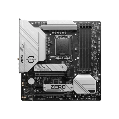 MSI MB B760M PROJECT ZERO SOKET 1700 DDR5 7800(OC) PCI-E ,M.2 USB3.2 HDMI,DP 1x 2.5G LAN WI-FI 6E Matx