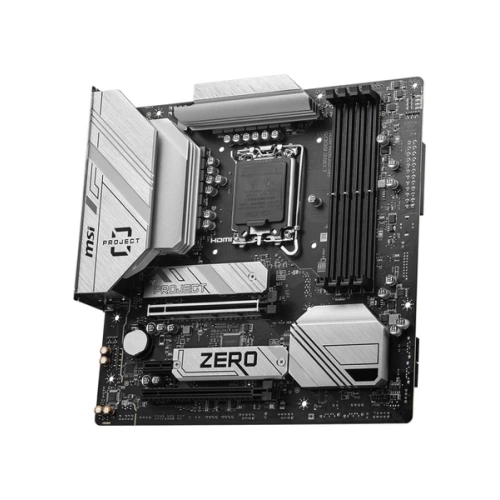 MSI MB B760M PROJECT ZERO SOKET 1700 DDR5 7800(OC) PCI-E ,M.2 USB3.2 HDMI,DP 1x 2.5G LAN WI-FI 6E Matx