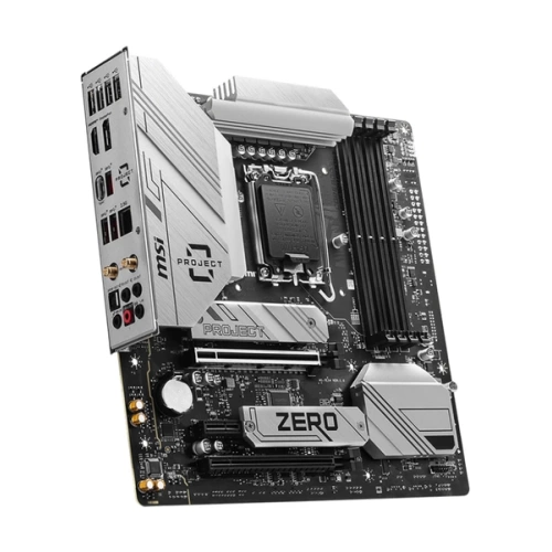 MSI MB B760M PROJECT ZERO SOKET 1700 DDR5 7800(OC) PCI-E ,M.2 USB3.2 HDMI,DP 1x 2.5G LAN WI-FI 6E Matx